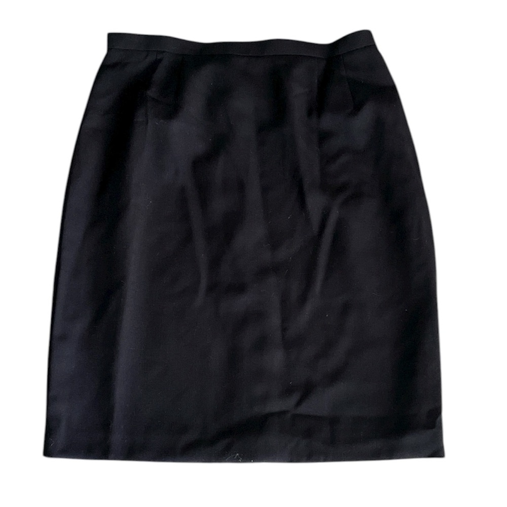 Talbots NWT Women's plus size pure wool black pencil skirt